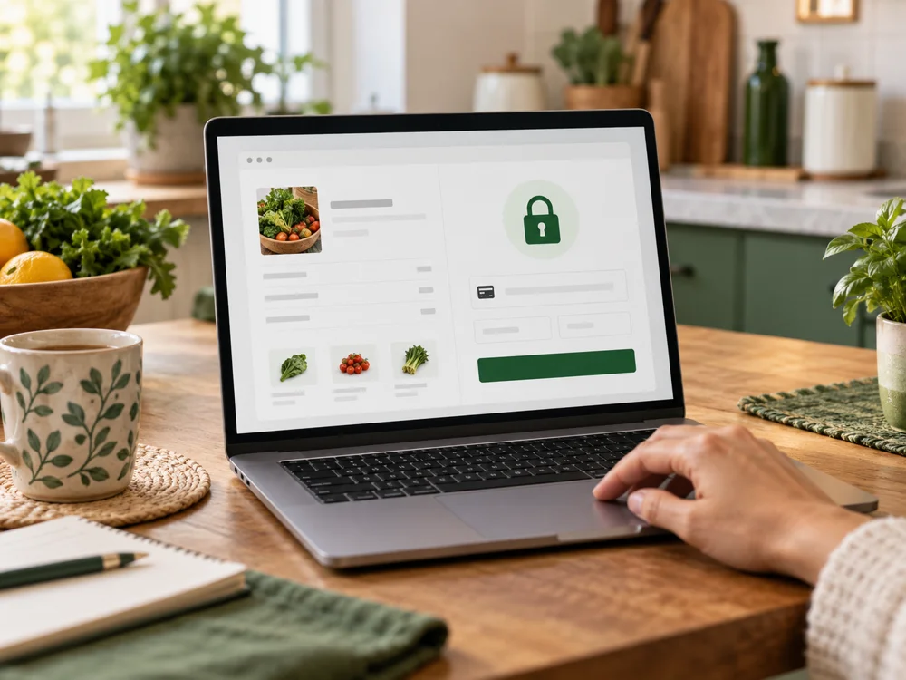 Representação de compra online protegida