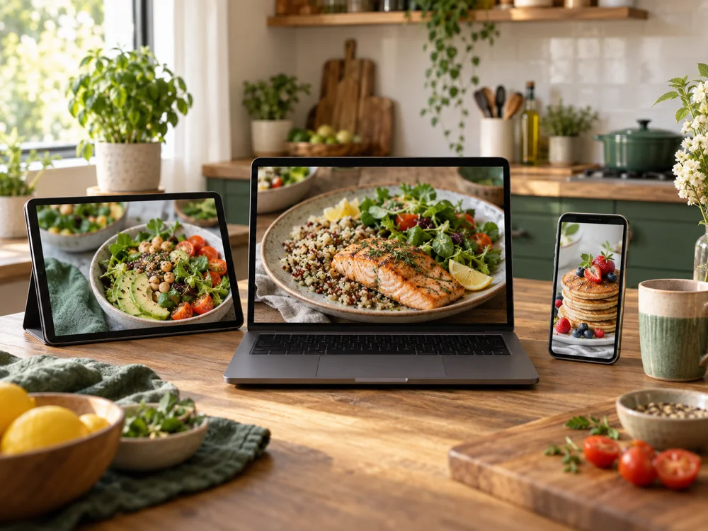 Receitas acessíveis no celular, tablet e computador