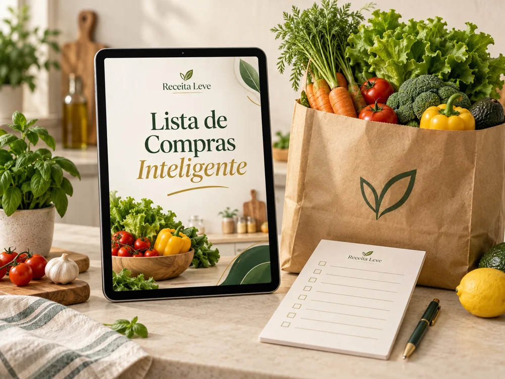 Mockup ilustrativo do bônus Lista de Compras Inteligente