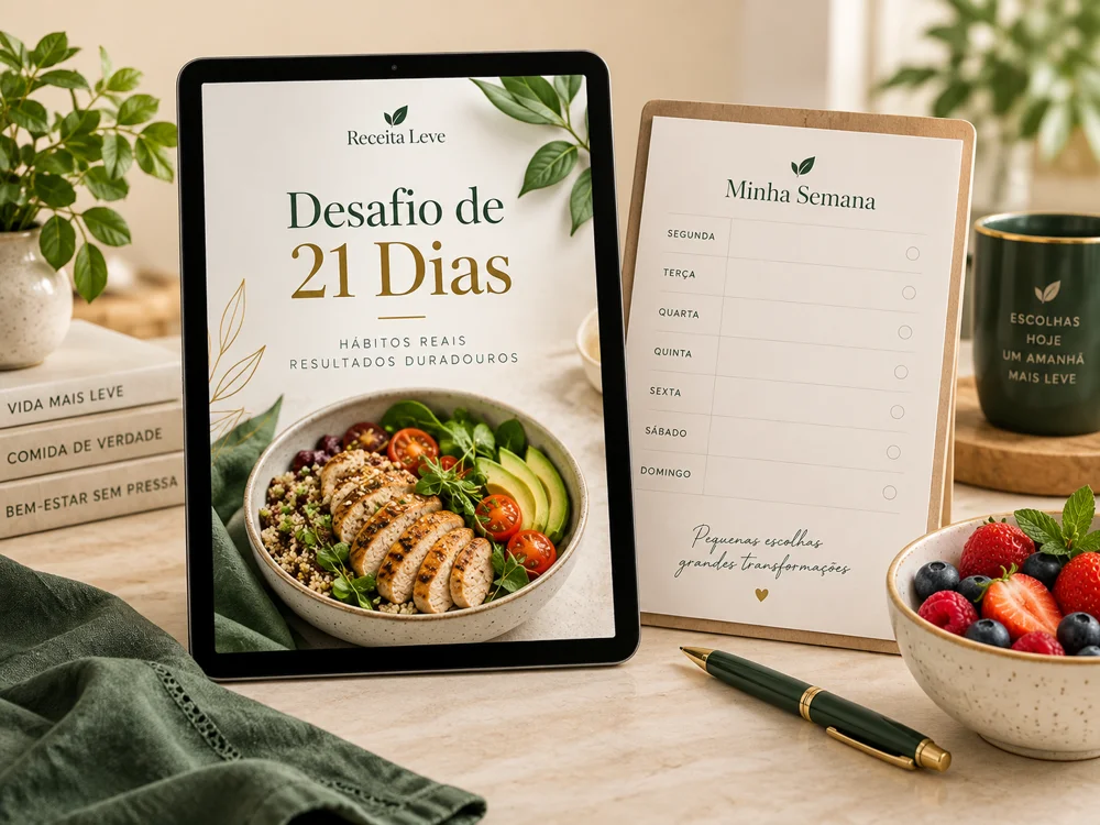 Mockup ilustrativo do bônus Desafio de 21 Dias