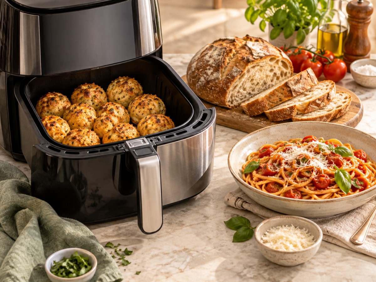 Receitas para air fryer, pães e massas