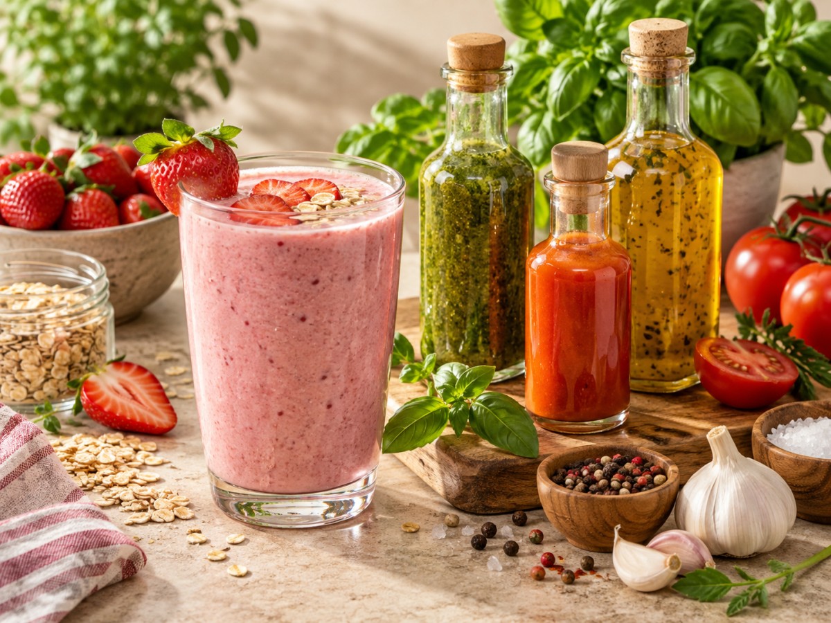 Bebidas, molhos e temperos caseiros